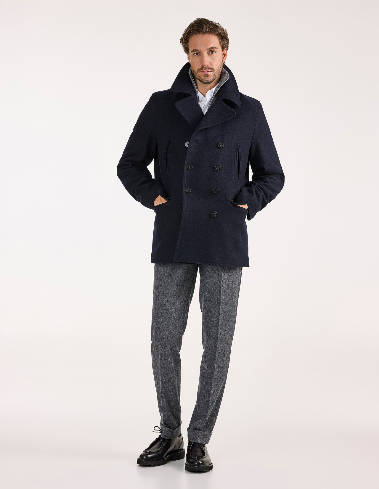 Churchill Peacoat Navy Stl S