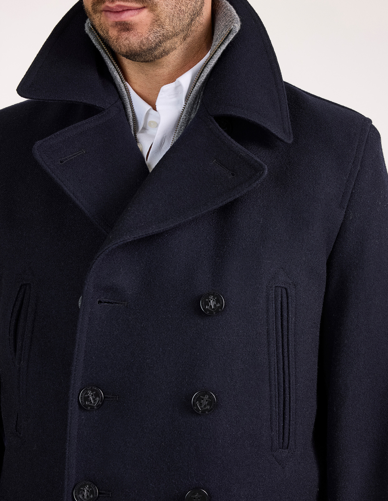 Churchill Peacoat Navy Stl S