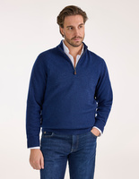 Sutherland Half Zip Lammull Mörkblå