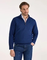 Sutherland Half Zip Lammull Mörkblå