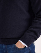 Sutherland Half Zip Lammull Navy