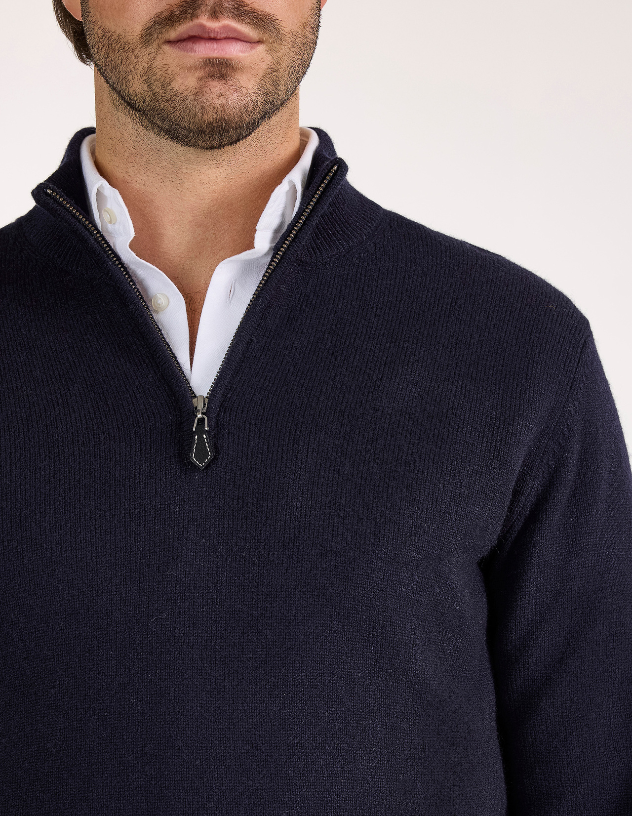 Sutherland Half Zip Lammull Navy