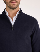 Sutherland Half Zip Lammull Navy