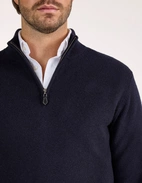 Sutherland Half Zip Lammull Navy