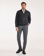Sutherland Half Zip Lammull Mörkgrå 54