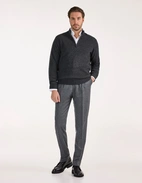 Sutherland Half Zip Lammull Mörkgrå 58