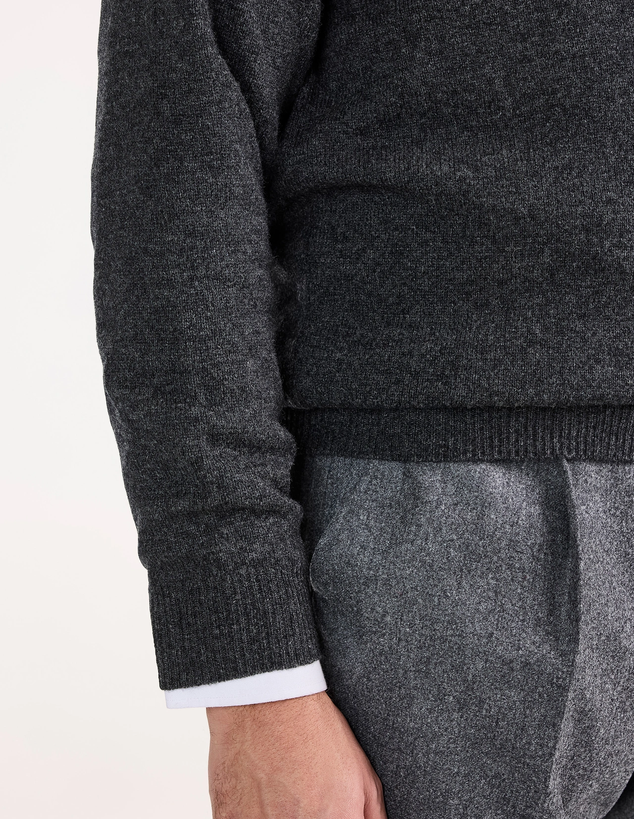 Sutherland Half Zip Lammull Mörkgrå 58