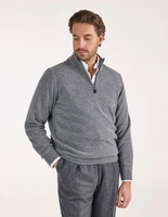 Sutherland Half Zip Lammull Ljusgrå