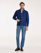 Landford Cardigan Lammull Mörkblå 56