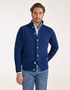 Landford Cardigan Lammull Mörkblå 56