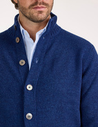 Landford Cardigan Lammull Mörkblå 56