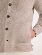 Ferndale Stickad Overshirt Ull Beige