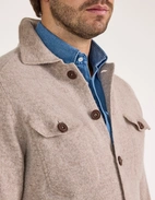 Ferndale Stickad Overshirt Ull Beige