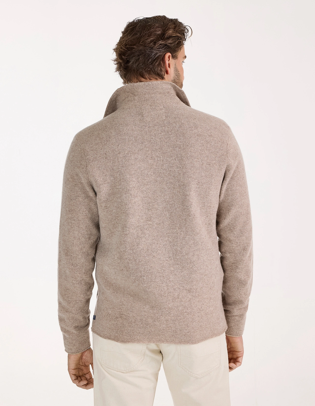 Ferndale Stickad Overshirt Ull Beige