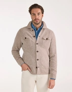 Ferndale Stickad Overshirt Ull Beige