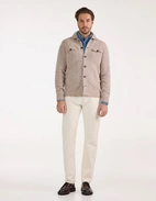 Ferndale Stickad Overshirt Ull Beige