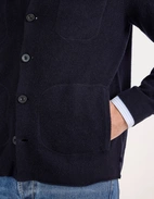 Ferndale Stickad Overshirt Ull Navy