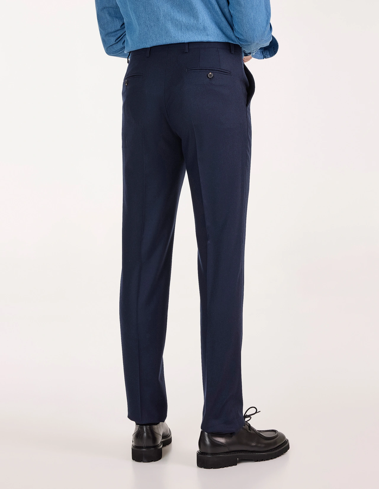 Davide Byxa Flanell Navy