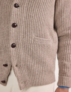 Unsworth Cardigan Lammull Ljusbeige