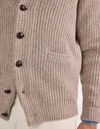 Unsworth Cardigan Lammull Ljusbeige
