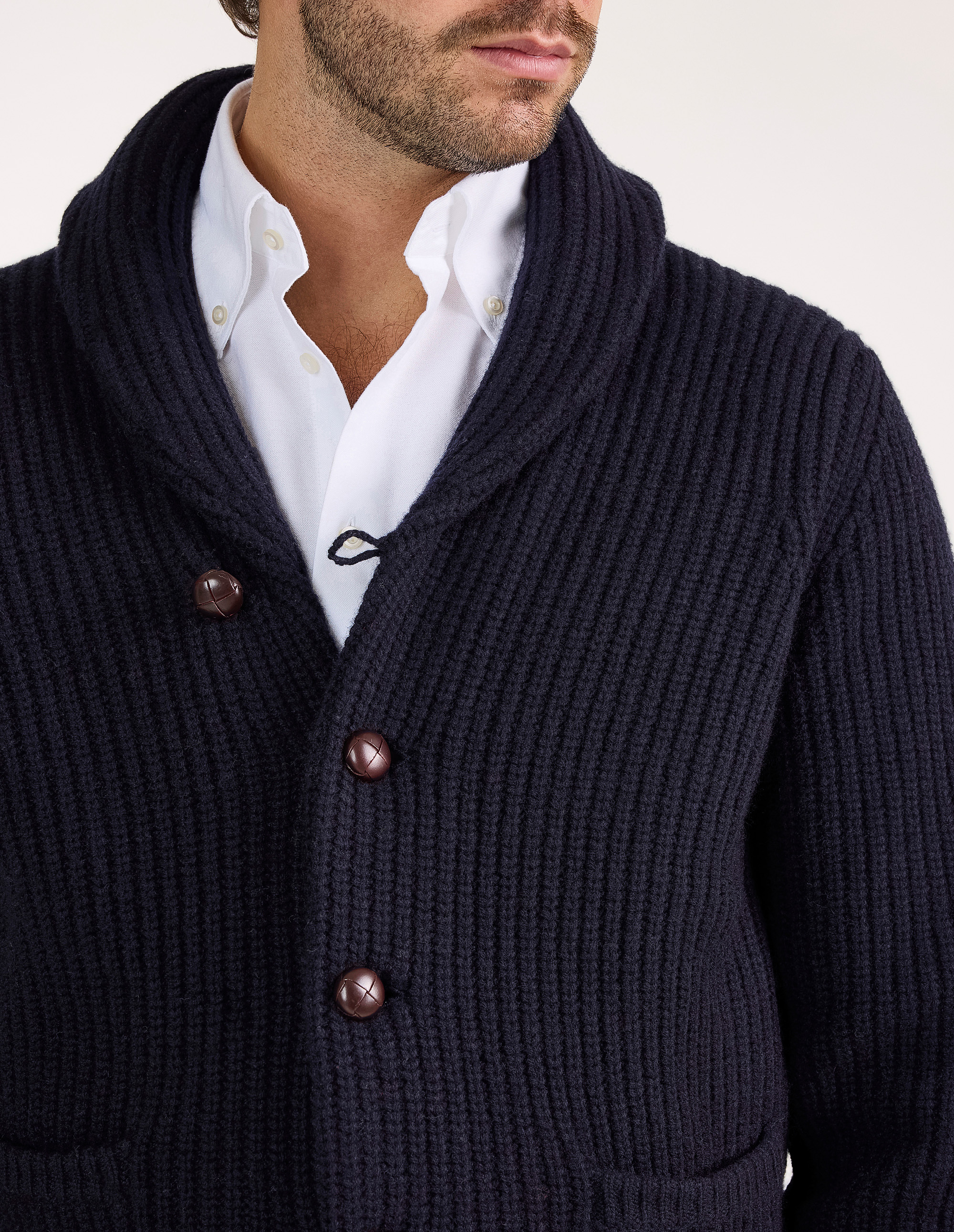 Unsworth Cardigan Lammull Navy