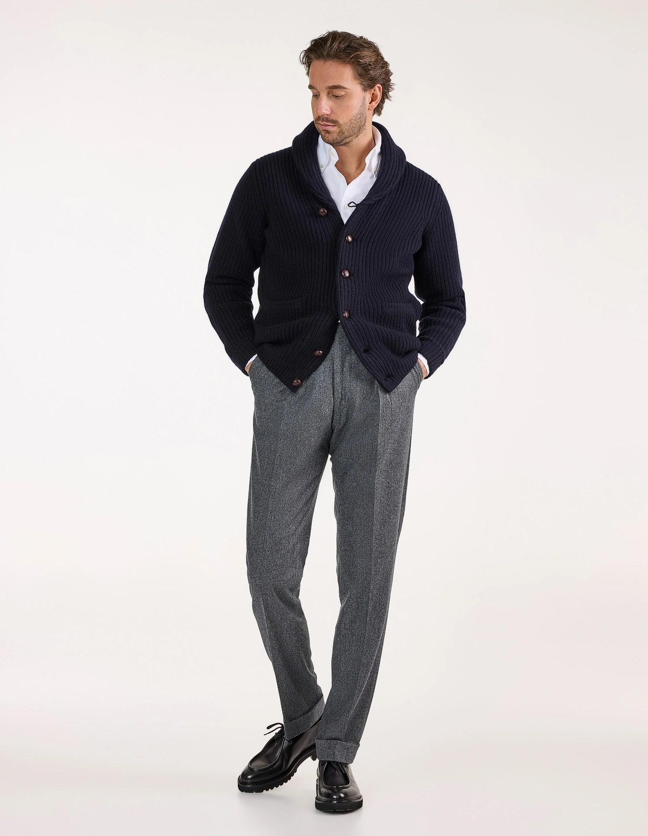Unsworth Cardigan Lammull Navy
