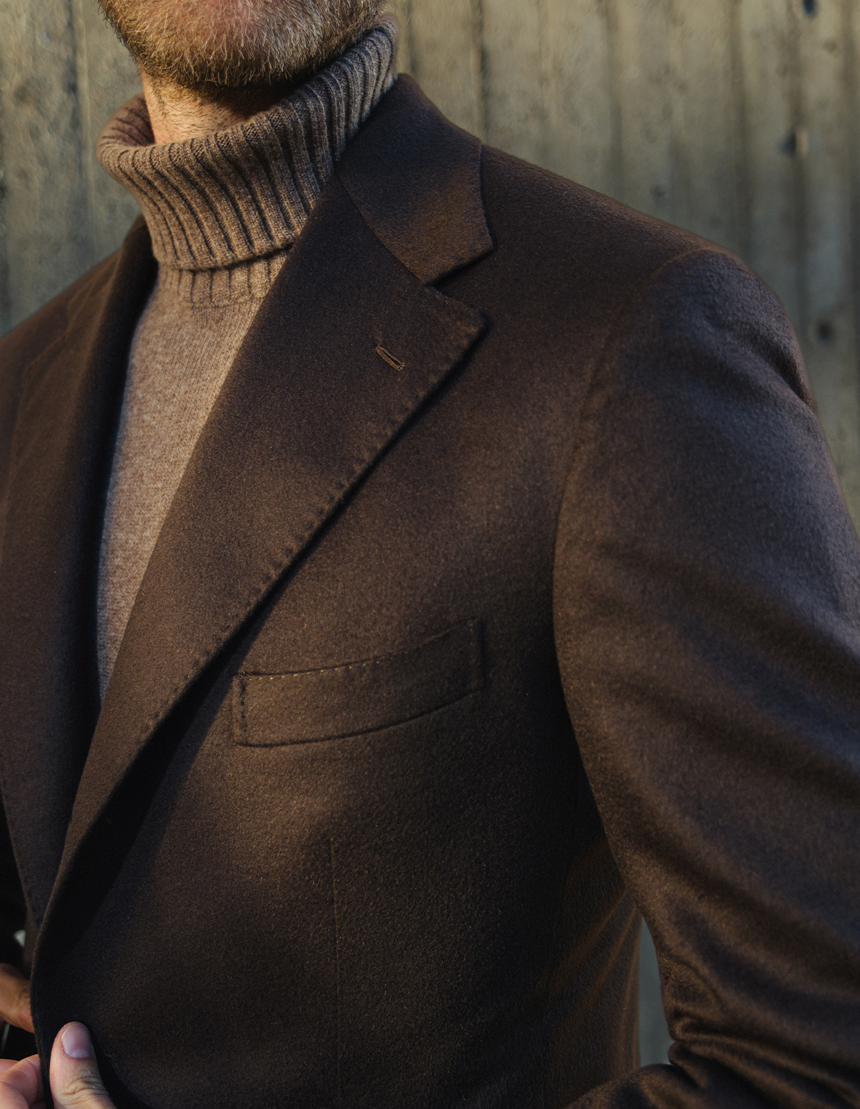 Sartorial Jacket Piacenza Cashmere Mörkbrun 54