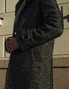 Sartorial Raglan Rock Fiskbensmönstrad Grå 48