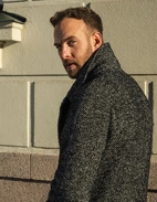 Sartorial Raglan Rock Fiskbensmönstrad Grå 48