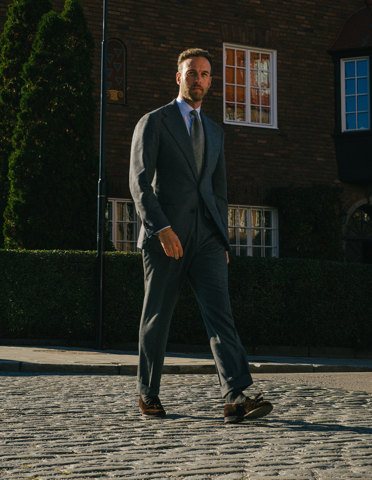 Sartorial Trouser Flanell Grå