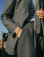 Sartorial Trouser Flanell Grå Stl 46