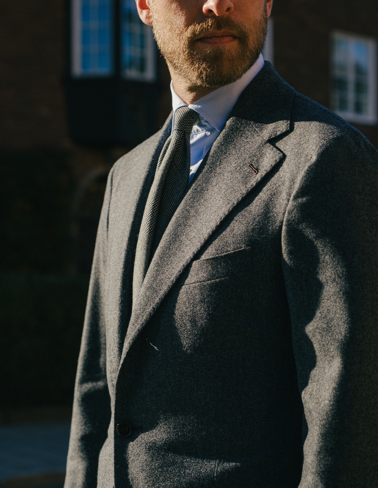 Sartorial Jacket Flanell Grå