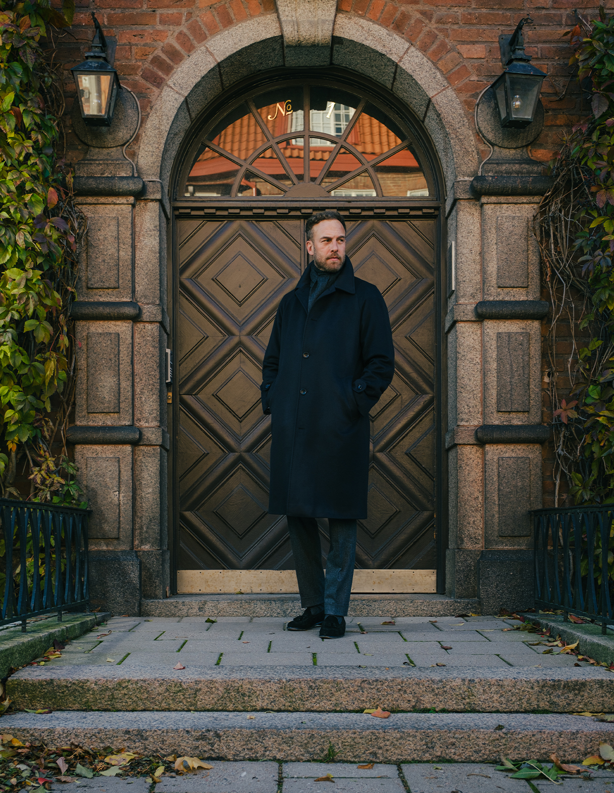 Sartorial Raglan Rock Cashmere Mörkblå 50