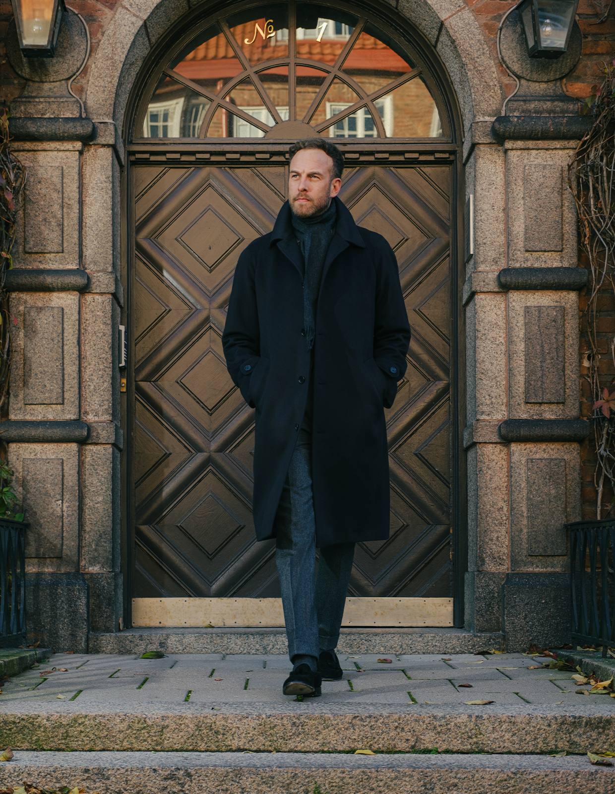 Sartorial Raglan Rock Cashmere Mörkblå