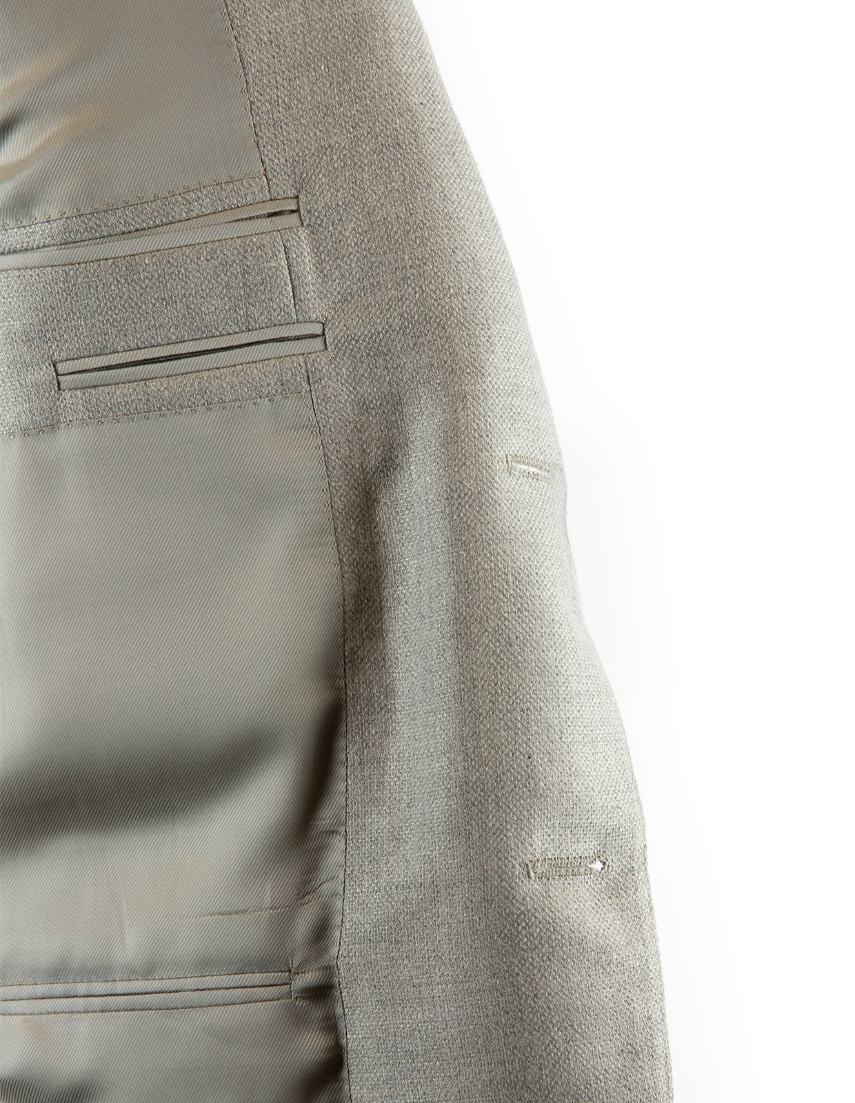 Drop6 Kavaj Siden Ull Twill Ljusgrå