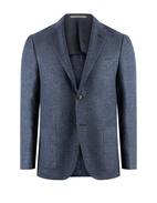 Drop7 Kavaj Ull Hopsack Patch Pockets Navy 50
