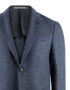 Drop7 Kavaj Ull Hopsack Patch Pockets Navy 50