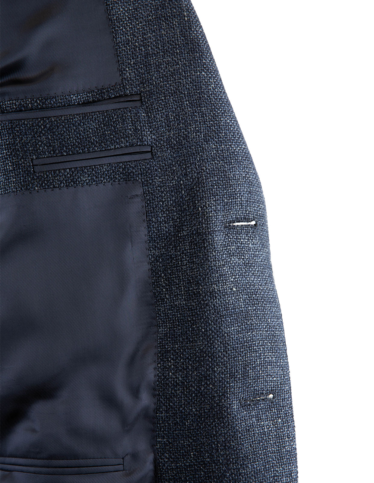 Drop7 Kavaj Ull Hopsack Patch Pockets Navy 50