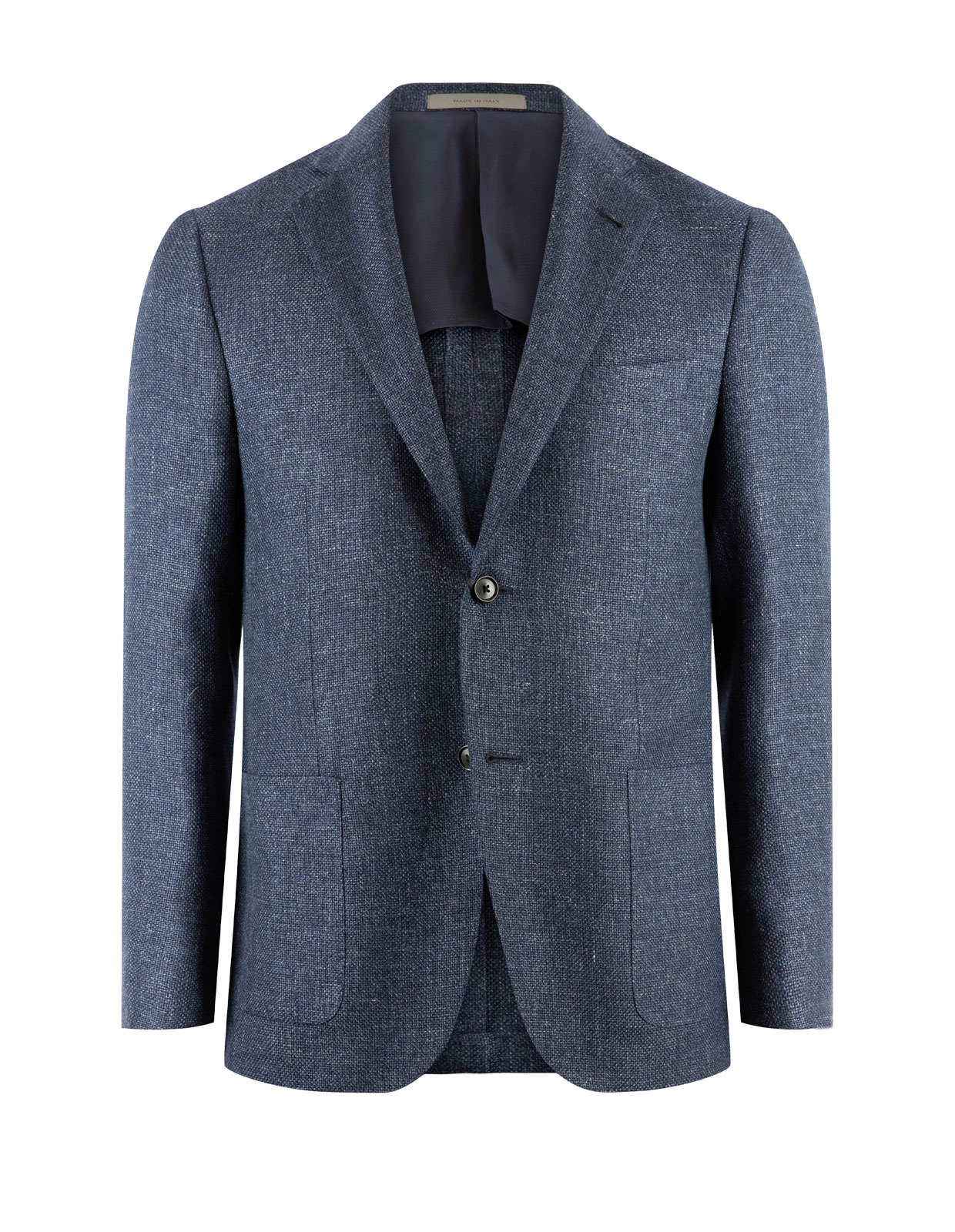 Drop6 Kavaj Ull Hopsack Patch Pockets Navy