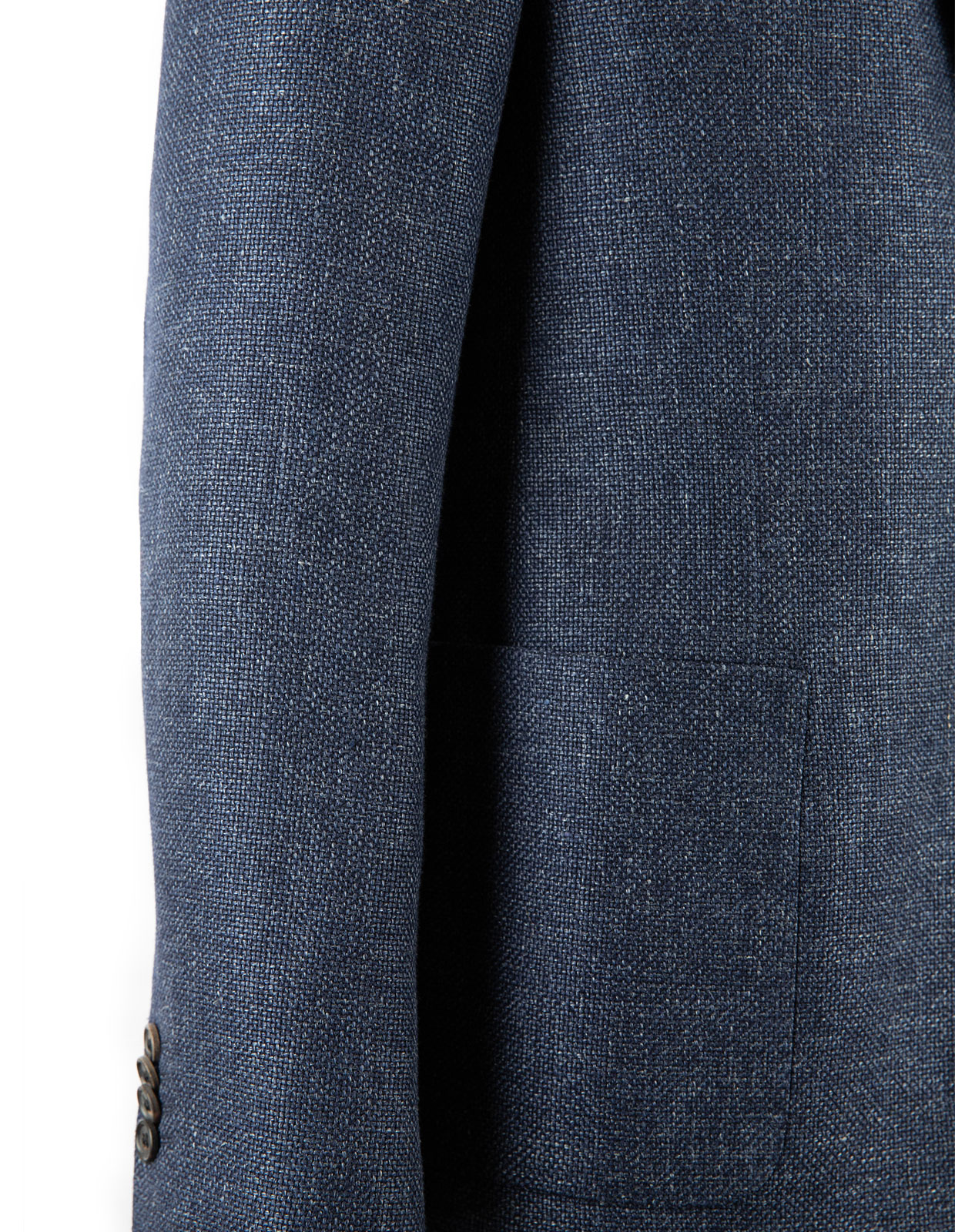 Drop6 Kavaj Ull Hopsack Patch Pockets Navy 104