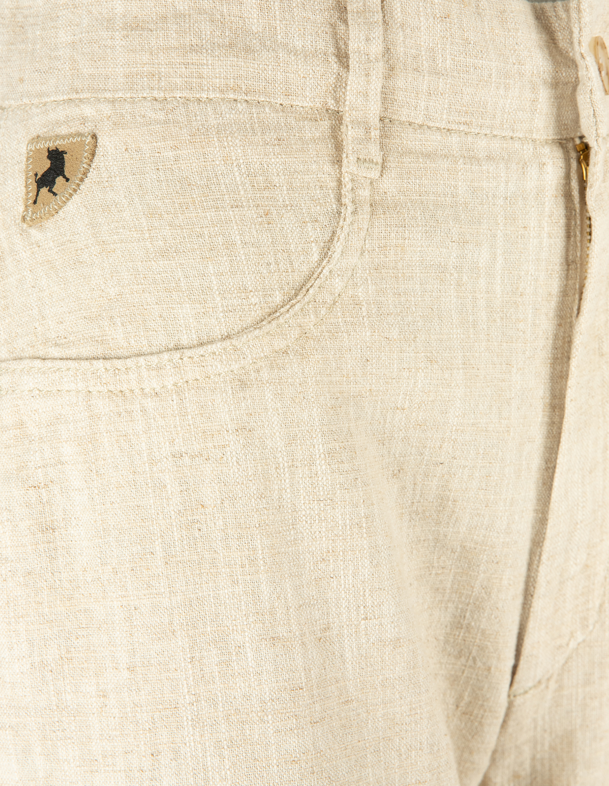 Rosa Linnebyxa Beige