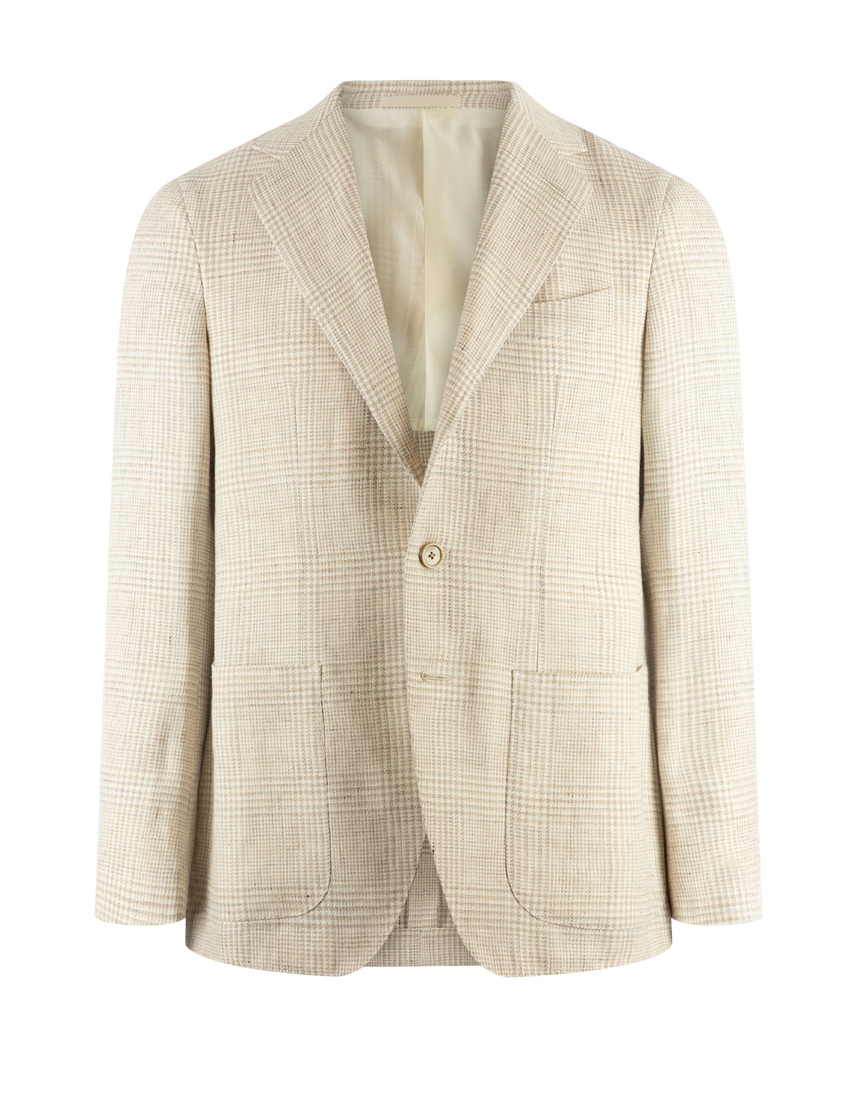 Aida Kavaj Linne Glencheckrutig Beige