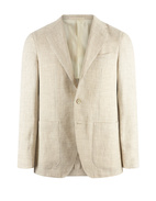 Aida Kavaj Linne Glencheckrutig Beige 48