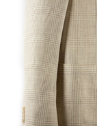 Aida Kavaj Linne Glencheckrutig Beige 48