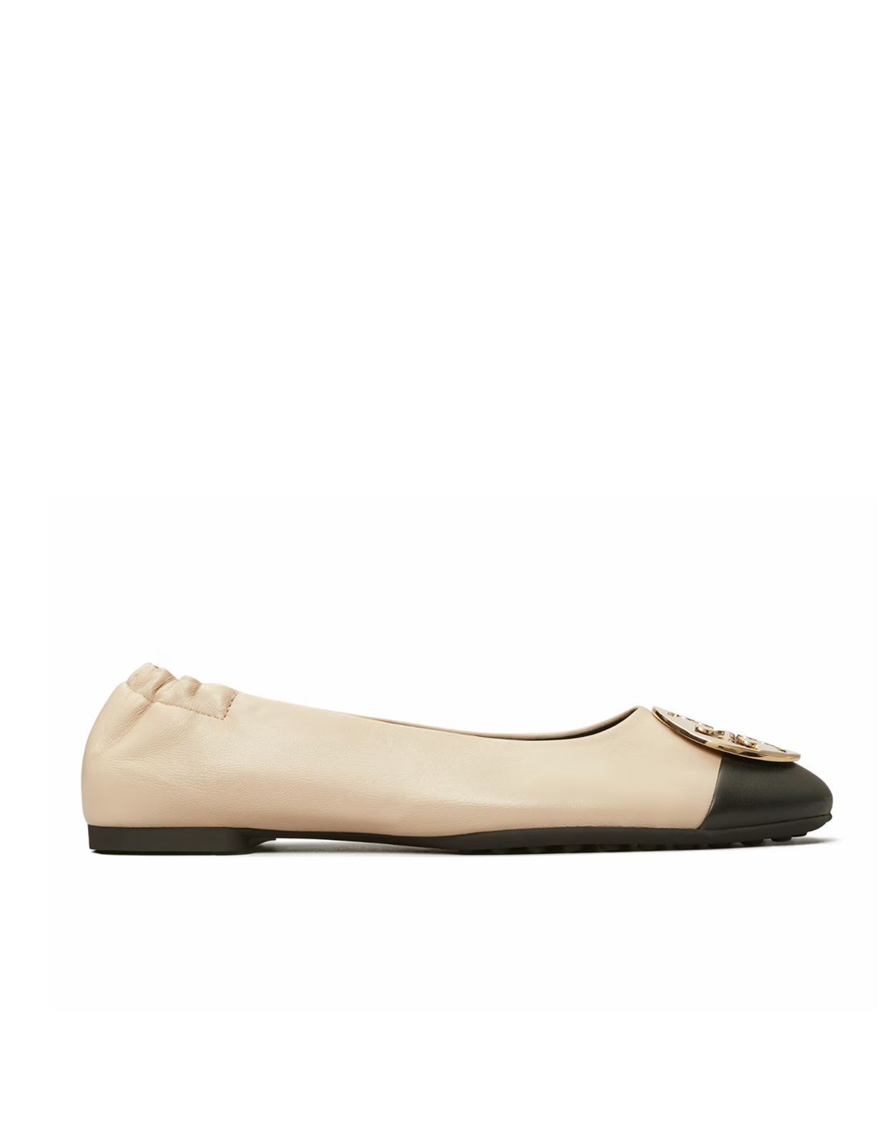 Claire Cap Toe Ballerinasko Creme/Svart