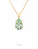Mini Drop Necklace Gold Ljusgrön