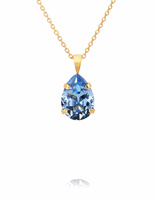 Mini Drop Necklace Gold Blå