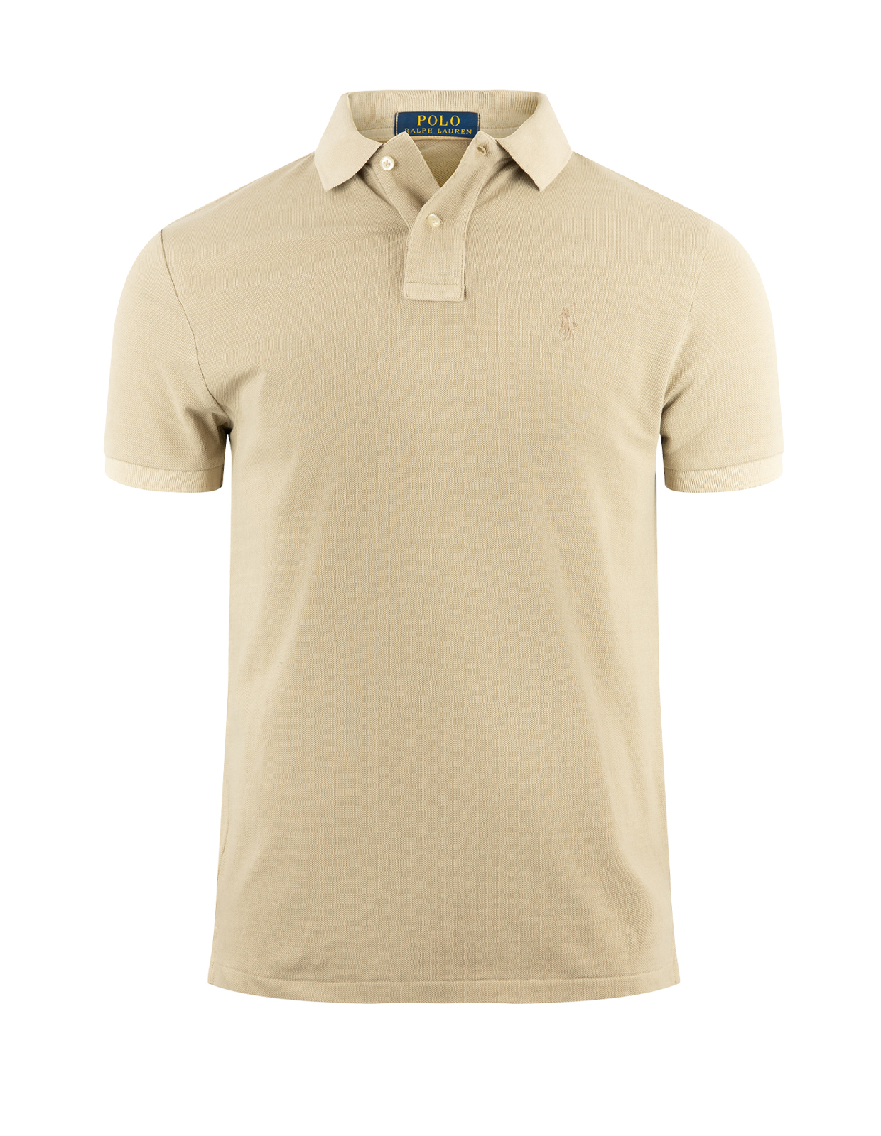 Custom Slim Fit Polo Piké Khakibeige