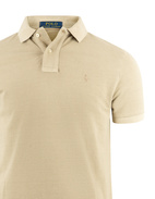 Custom Slim Fit Polo Piké Khakibeige