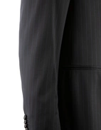 Aida Kostym Ull Kritstrecksrandig Navy